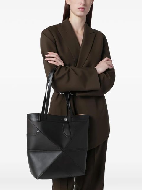 LOEWE panelled strap tote bag - Black - zdjęcie produktu nr 2