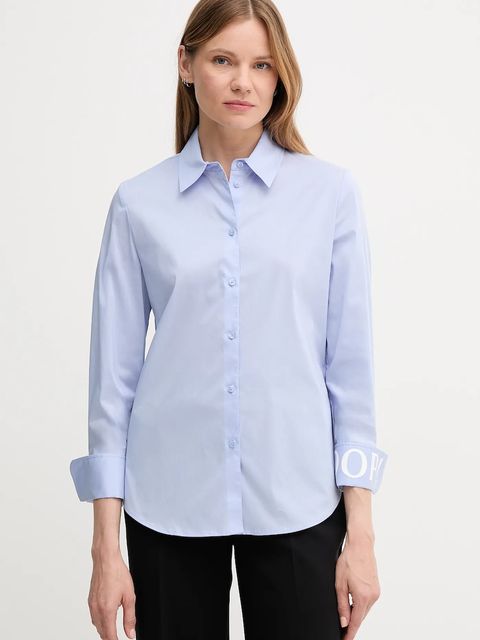 Joop! koszula damska kolor niebieski regular z kołnierzykiem klasycznym 30047553 - zdjęcie produktu nr 1