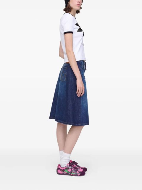 Marc Jacobs flower-print ringer tee - White