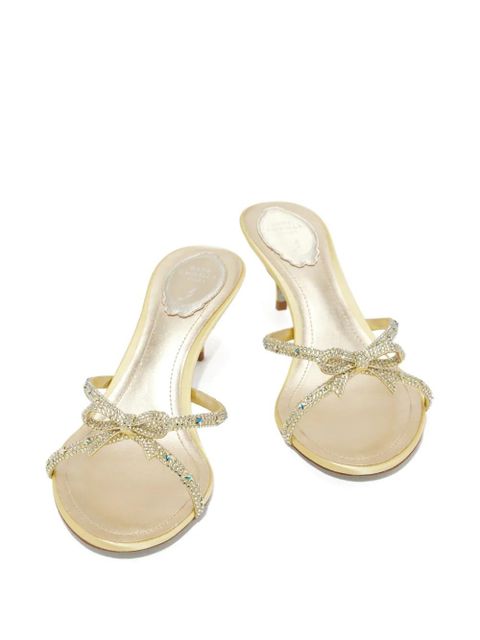 René Caovilla crystal-embellishment sandals - Gold