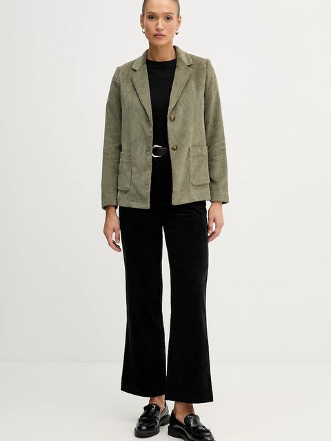 Sisley spodnie damskie kolor czarny proste high waist 49L0LF07U