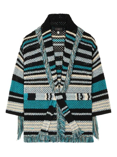 Alanui Ocean Stripes fringed cardigan - Blue - zdjęcie produktu nr 1