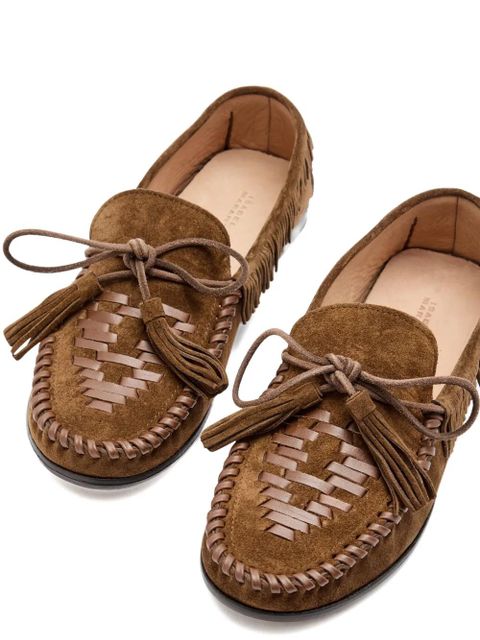 MARANT ÉTOILE Fitza fringed loafers - Brown