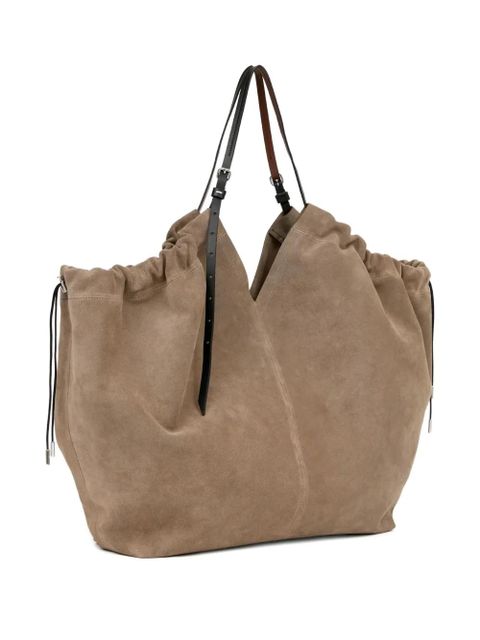 Maison Margiela suede slouchy tote bag - Neutrals