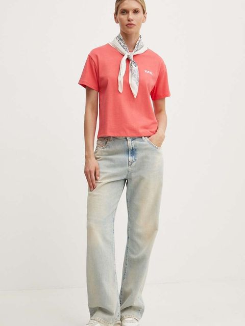 A.P.C. t-shirt bawełniany t-shirt boxy petit vpc