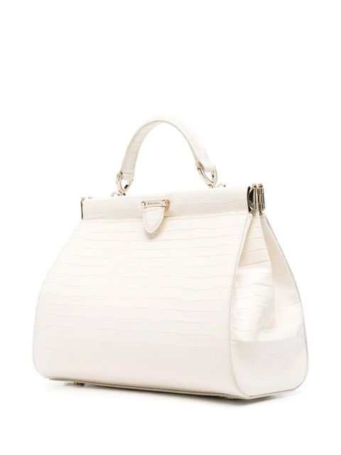Aspinal Of London Florence Frame crocodile embossed bag - Neutrals