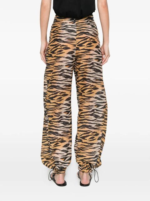 PINKO tiger-print trousers - Neutrals