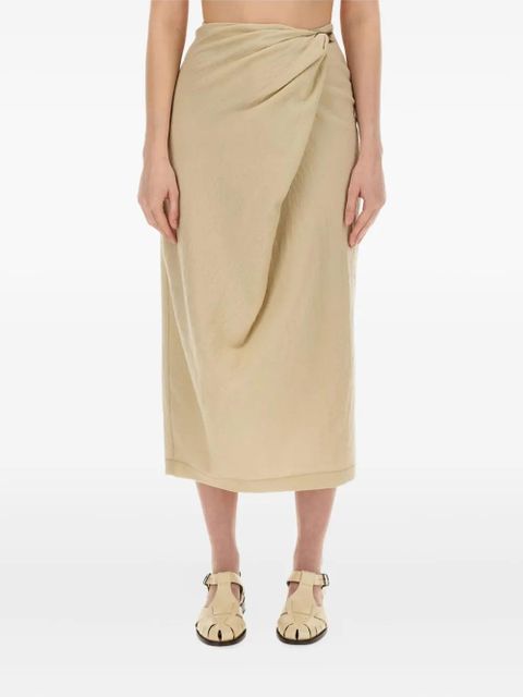 Alysi wrap-effect midi skirt - Neutrals - zdjęcie produktu nr 1