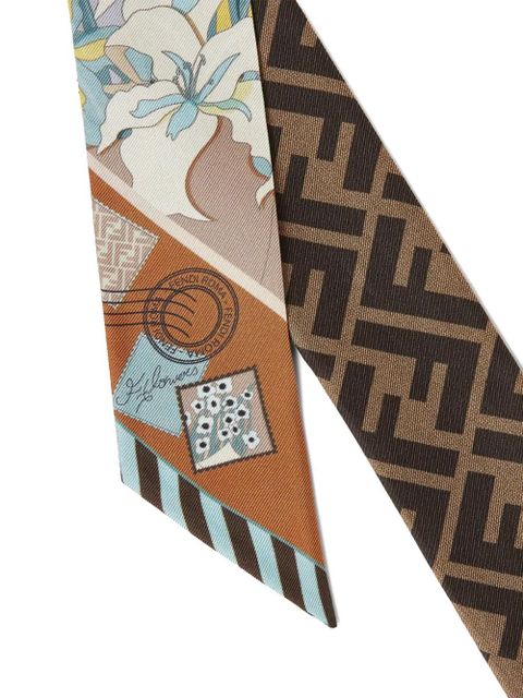 FENDI Wrappy floral-print scarf - Neutrals - zdjęcie produktu nr 2