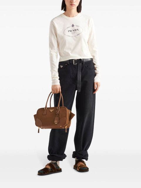 Prada printed jersey T-shirt - Neutrals