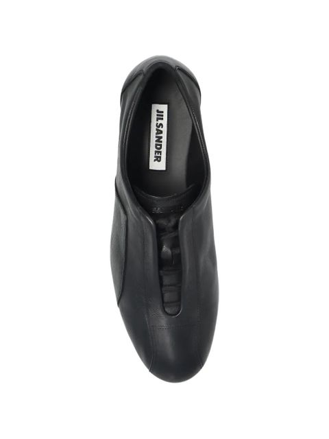 Jil Sander lace-up leather sneakers - Black
