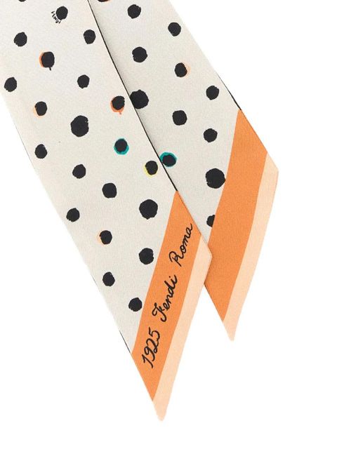 FENDI polka-dot silk scarf - Neutrals - zdjęcie produktu nr 2
