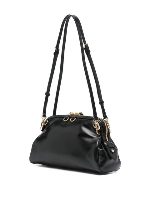 Miu Miu logo-embossed shoulder bag - Black
