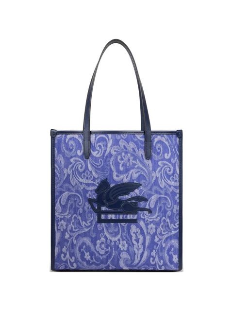 ETRO medium Love Trotter jacquard appliqué tote bag - Purple - zdjęcie produktu nr 1