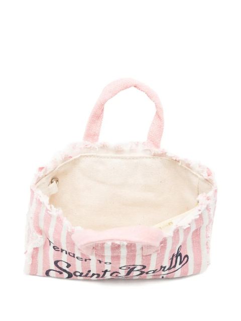 MC2 Saint Barth striped frayed-edge phone bag - Pink