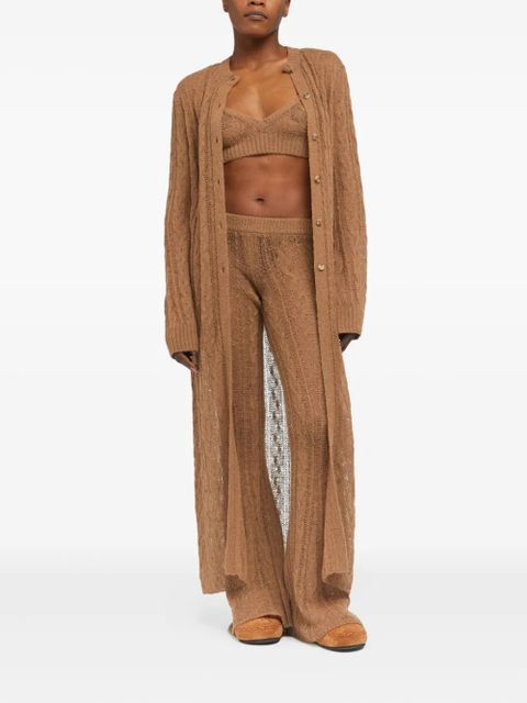 Alanui Desert Drift cable-knit top - Brown - zdjęcie produktu nr 2