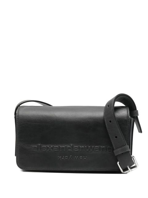 Alexander Wang flap leather crossbody bag - Black - zdjęcie produktu nr 1