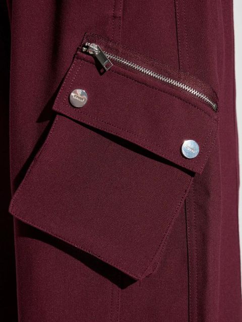 GANNI elasticated-waistband jeans - Red