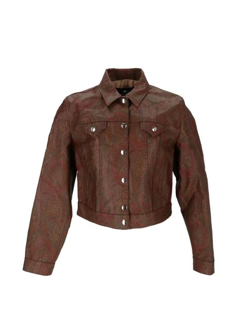 ETRO paisley-print cropped jacket - Brown - zdjęcie produktu nr 1
