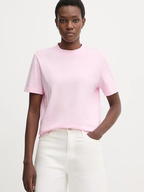 Calvin Klein t-shirt bawełniany damski kolor różowy LV147C857G - zdjęcie produktu nr 1