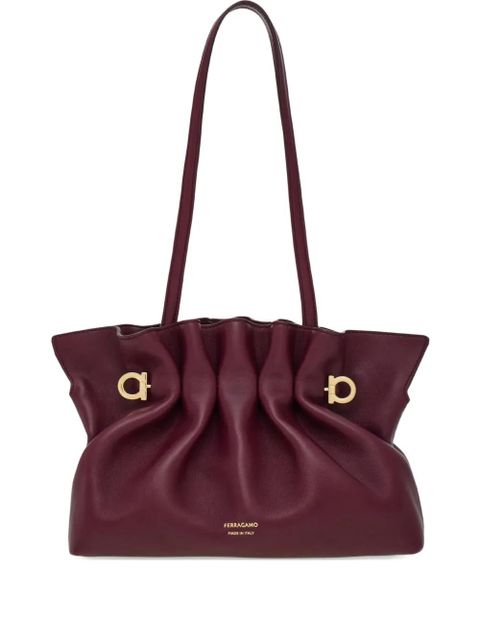 Ferragamo small Soft Gancini-pin shoulder bag - Red - zdjęcie produktu nr 1