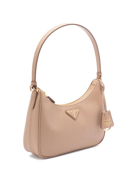 Prada mini Re-Edition shoulder bag - Neutrals