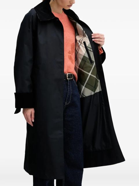 Barbour Reagan corduroy-trims trench coat - Blue