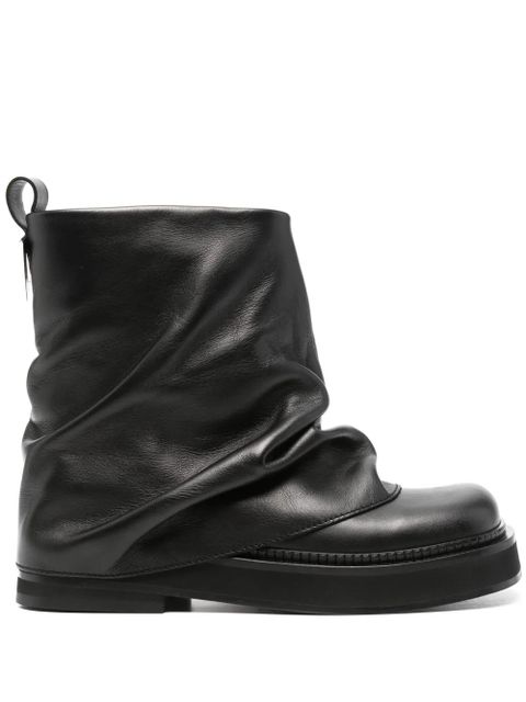 The Attico Robin leather ankle boots - Black - zdjęcie produktu nr 1