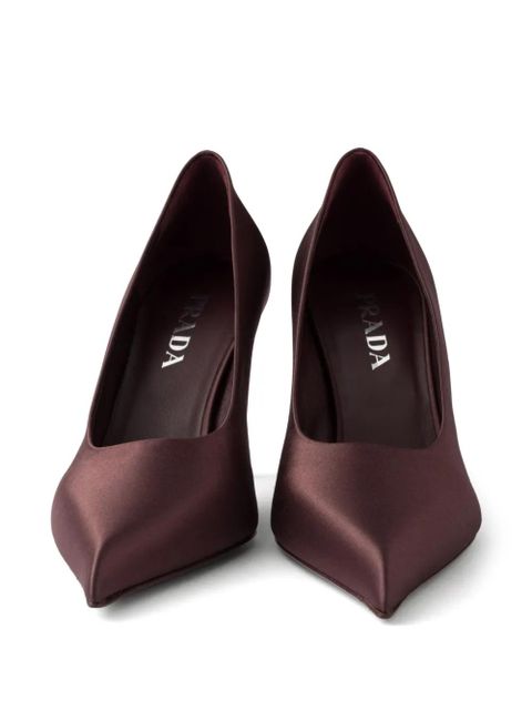 Prada 85mm satin pumps - Red