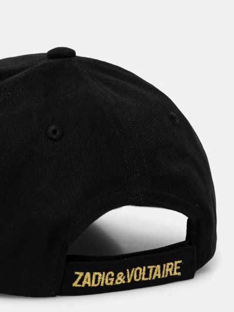 ZADIG&VOLTAIRE czapka z daszkiem kolor czarny z aplikacją OWHT00123