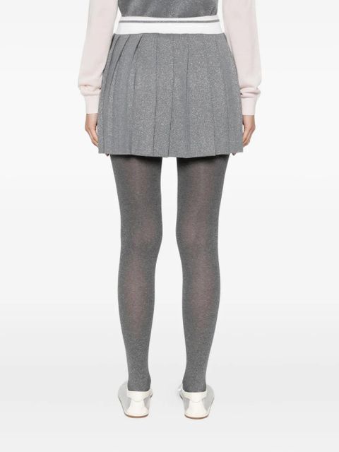 Casablanca pleated drawstring skirt - Silver