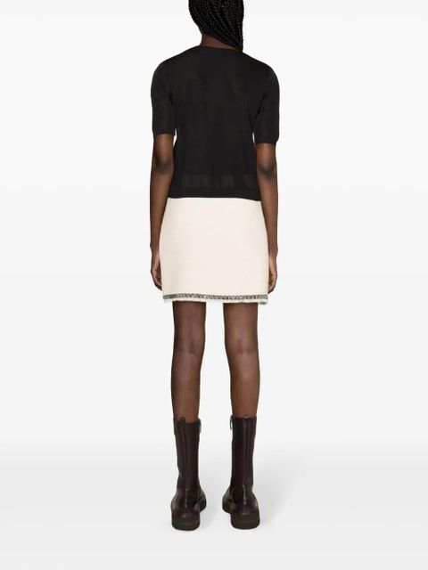 Moncler logo-patch short-sleeve jumper - Black