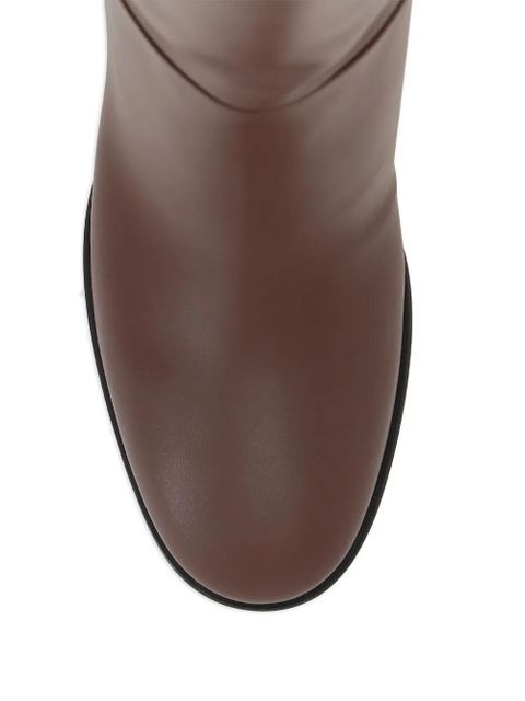 Gianvito Rossi Santiago 85mm leather boots - Brown