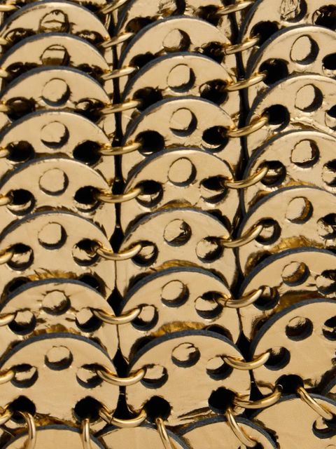 Rabanne Moon Flip bicolor leather-pastilles shoulder bag - Silver