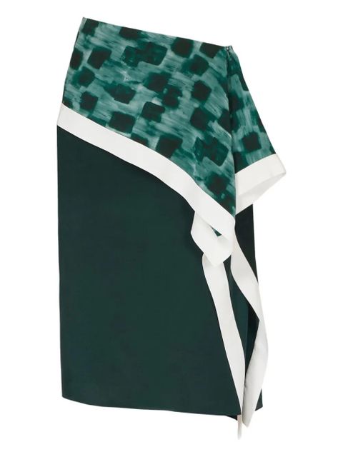 Ferragamo silk asymmetric skirt - Green - zdjęcie produktu nr 1