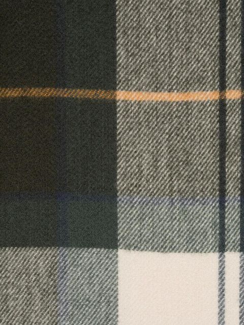 Barbour check-pattern fringed scarf - Green - zdjęcie produktu nr 2