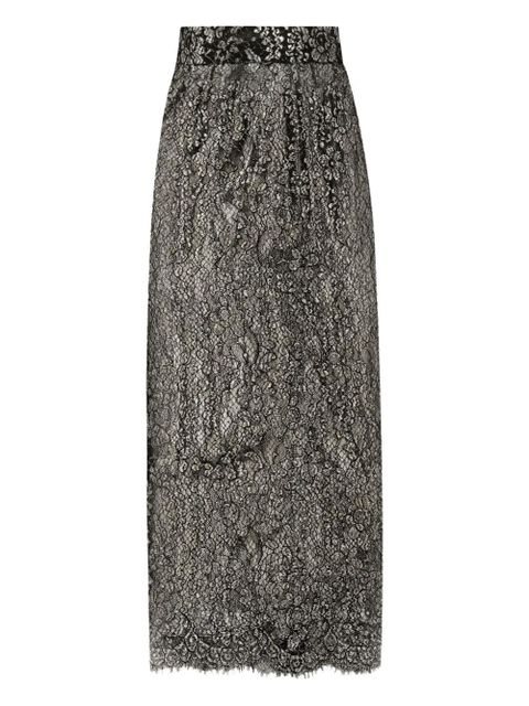 Dolce & Gabbana lamé lace midi skirt - Black - zdjęcie produktu nr 1