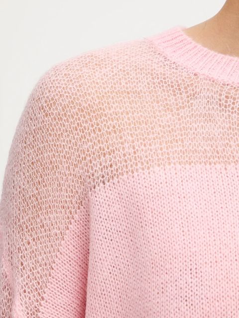 Patrizia Pepe sweter z dodatkiem wełny damski kolor różowy lekki 2K0335 K296
