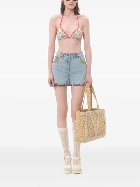 Valentino Garavani Gelatini-print bikini - Neutrals