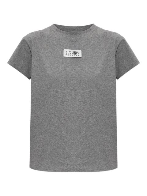 MM6 Maison Margiela patch cotton T-Shirt - Grey - zdjęcie produktu nr 1