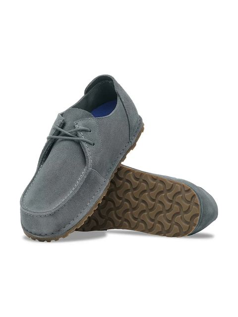 Birkenstock półbuty zamszowe Utti Lace kolor szary 1030035