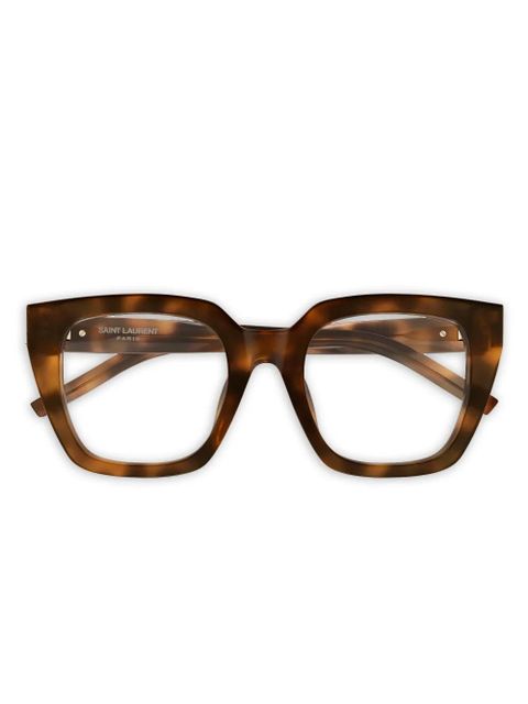 Saint Laurent Eyewear square glasses - Brown - zdjęcie produktu nr 1
