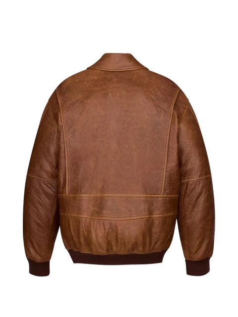 Saint Laurent pocket leather jacket - Brown - zdjęcie produktu nr 2