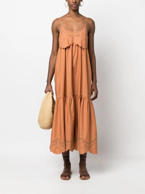 TWINSET tiered-skirt shift dress - Brown - zdjęcie produktu nr 2