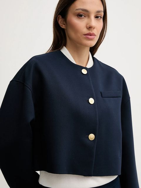 Tommy Hilfiger marynarka kolor granatowy oversize gładka WW0WW46519