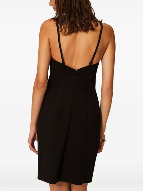 TWINSET rhinestones-embellishment mini dress - Black