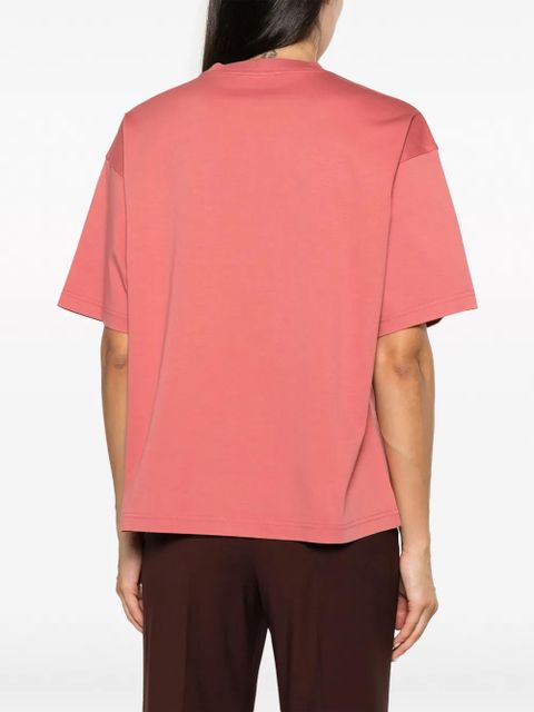 Lanvin logo-appliqué cotton T-shirt - Orange