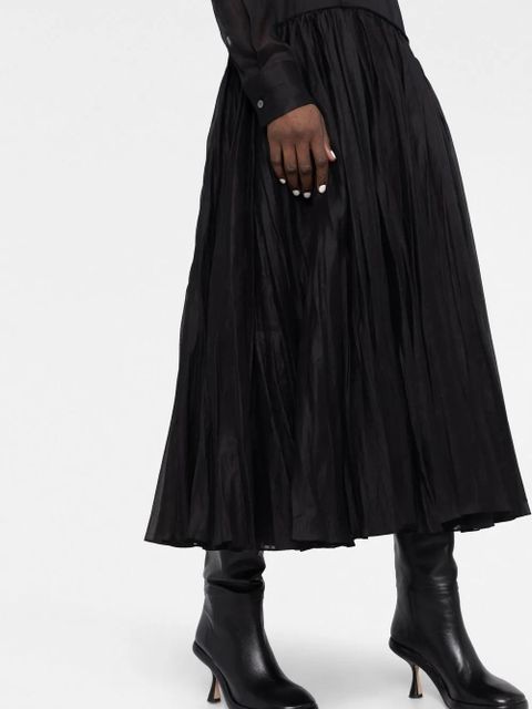 Jil Sander pleat-detail midi dress - Black