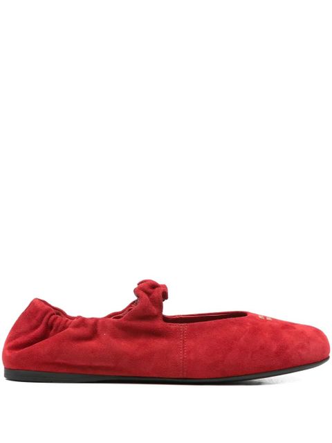 Miu Miu suede ballet flats - Red - zdjęcie produktu nr 1