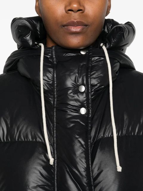 Jil Sander hooded puffer coat - Black